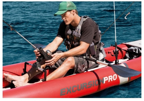 Caiac gonflabil INTEX Excursion Pro K2 cu vâsle și pompă, 384x94x46 cm – performanță și confort pentru 2 persoane [5]