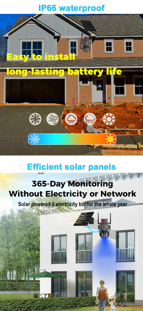 Cameră wireless cu baterie ZC Vision ZC-YT13A-4G-EU – Securitate 4G 1080P cu autonomie 1-2 luni și alertă rapidă! [2]