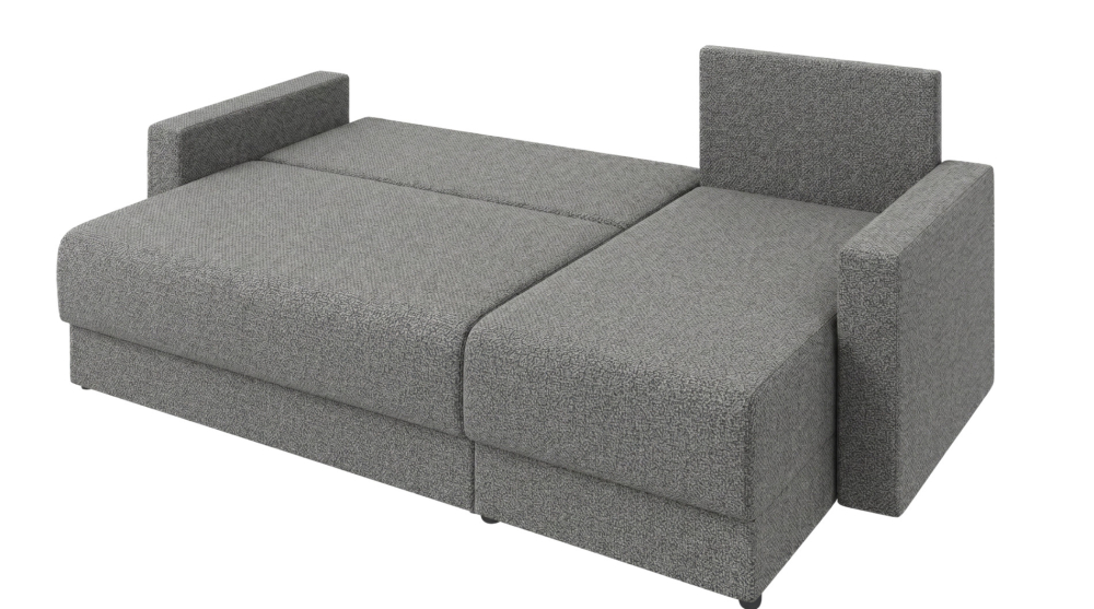 Canapea de colț extensibilă Euro Casa Craion (220×137×82 cm, Spațiu dormit 195×130 cm, Colț universal, Ladă depozitare, Culoare Graphite) [3]