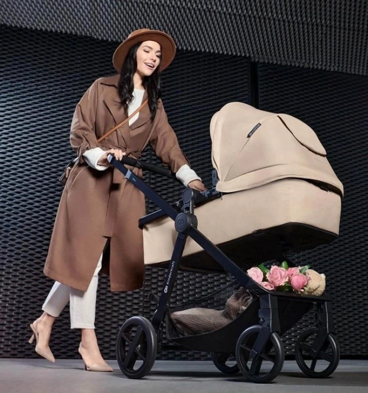 Cărucior Kinderkraft Newly 3în1 Mink Pro Beige (0-4 ani, Max 22 kg, Cadru Aluminiu 7.5 kg, Scaun Auto i-Size) [4]
