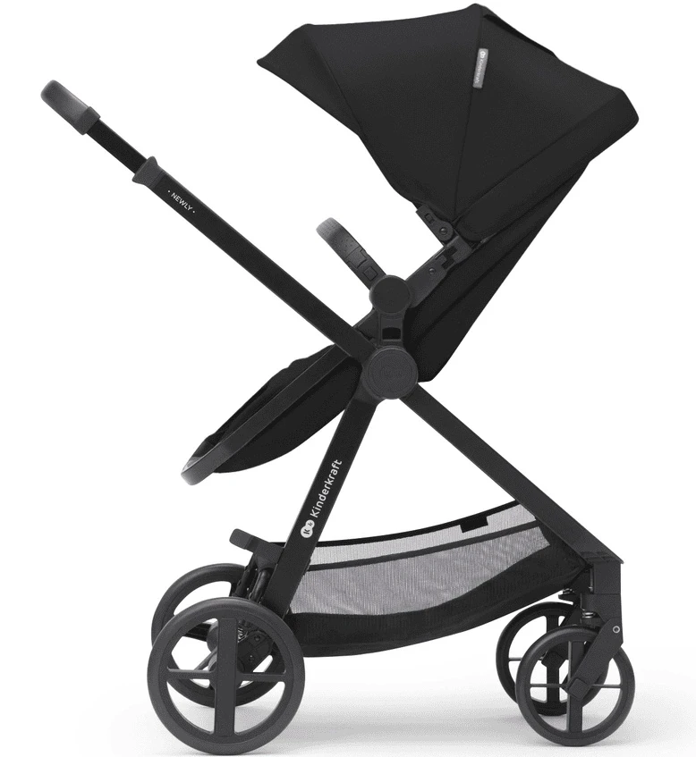 Cărucior Kinderkraft Newly 3în1 Mink Pro Black (Transformabil, Scaun Auto i-Size, Aluminiu, Negru) [6]