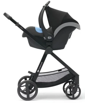 Cărucior Kinderkraft Newly 3în1 Mink Pro Black (Transformabil, Scaun Auto i-Size, Aluminiu, Negru) [3]