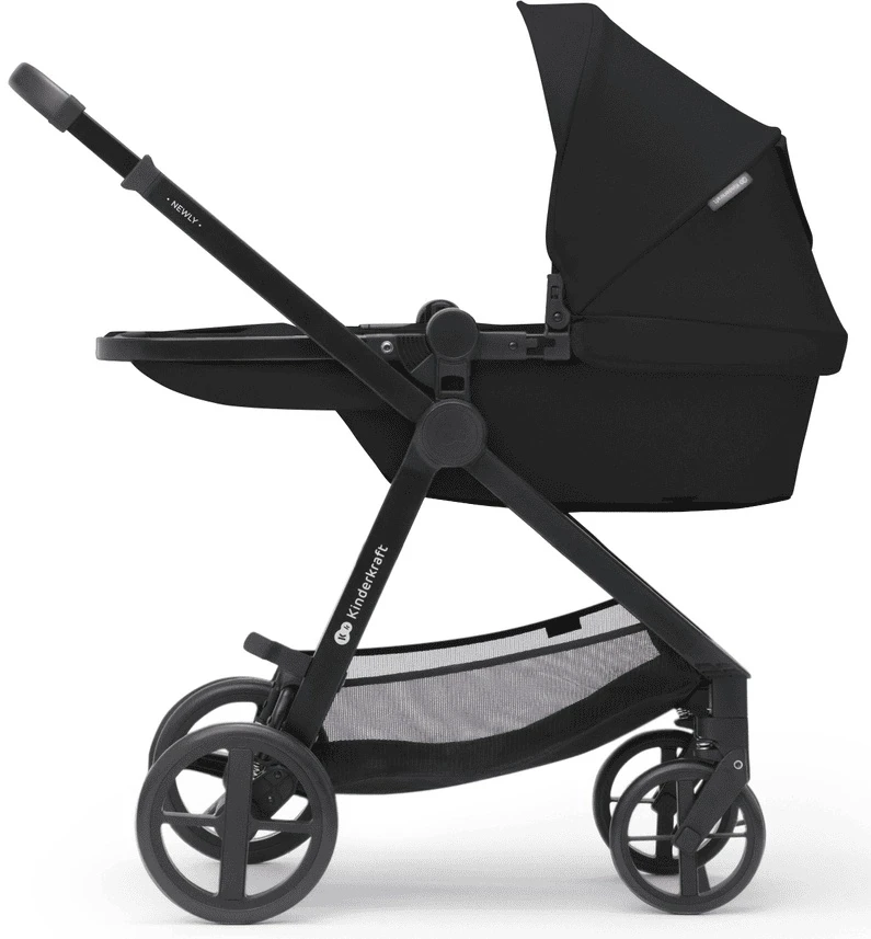 Cărucior Kinderkraft Newly 3în1 Mink Pro Black (Transformabil, Scaun Auto i-Size, Aluminiu, Negru) [4]