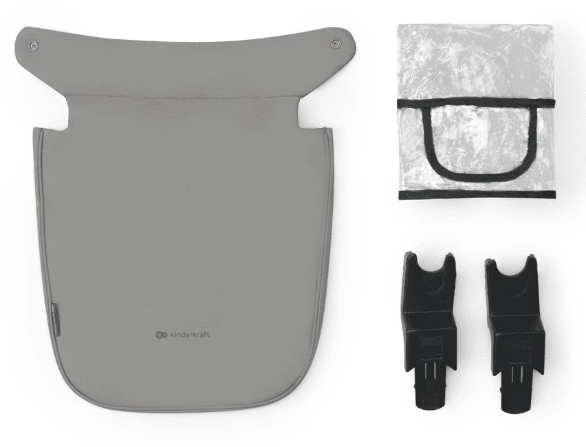 Cărucior Kinderkraft Newly 3în1 Mink Pro Grey (Transformabil, Scaun Auto i-Size, Aluminiu, Gri) [9]