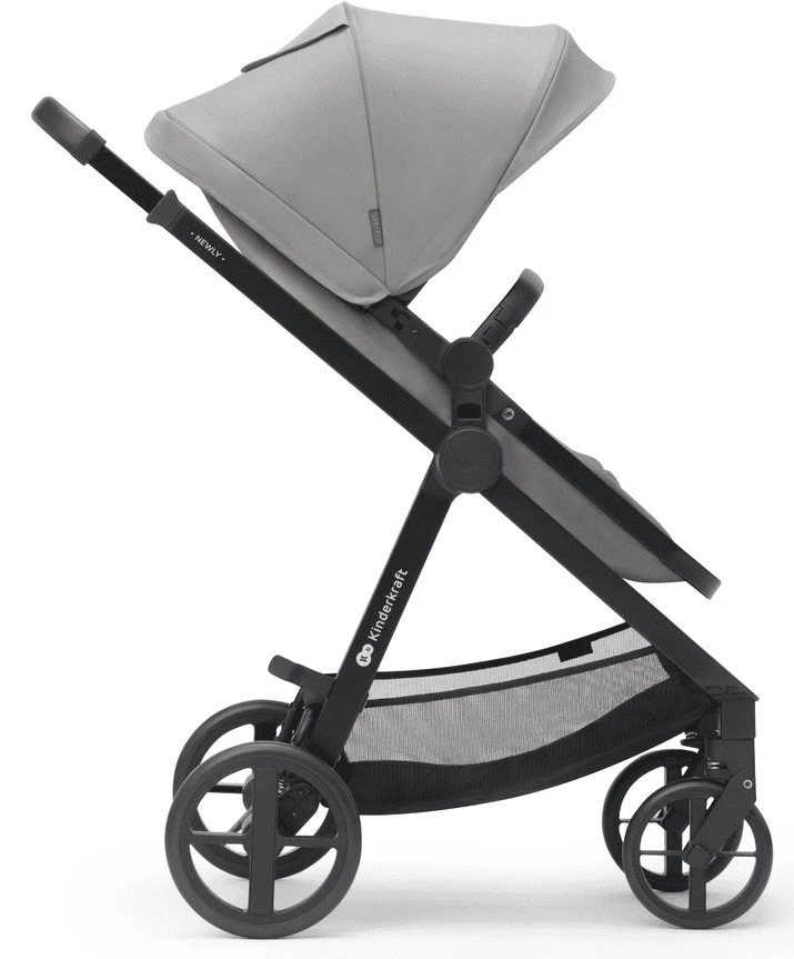 Cărucior Kinderkraft Newly 3în1 Mink Pro Grey (Transformabil, Scaun Auto i-Size, Aluminiu, Gri) [5]