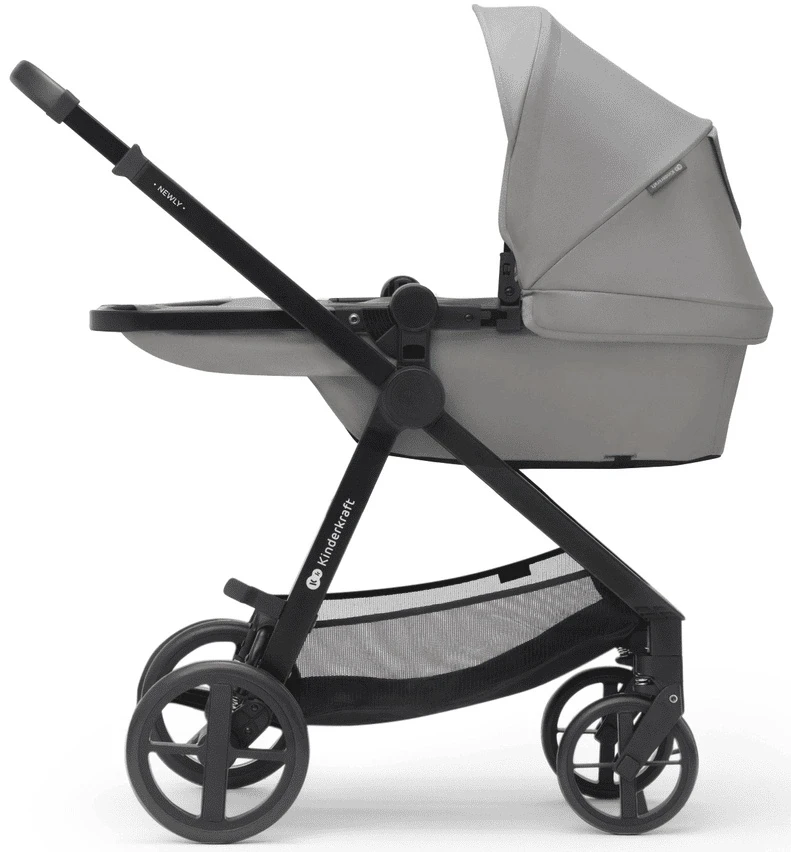 Cărucior Kinderkraft Newly 3în1 Mink Pro Grey (Transformabil, Scaun Auto i-Size, Aluminiu, Gri) [4]