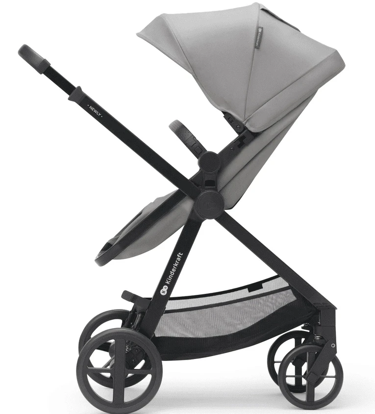 Cărucior Kinderkraft Newly 3în1 Mink Pro Grey (Transformabil, Scaun Auto i-Size, Aluminiu, Gri) [3]