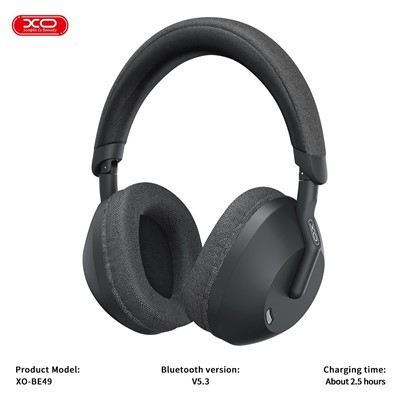 Căști Bluetooth BE49 Qiyue cu anulare a zgomotului ANC, cu bandă pliabilă Negru [1]