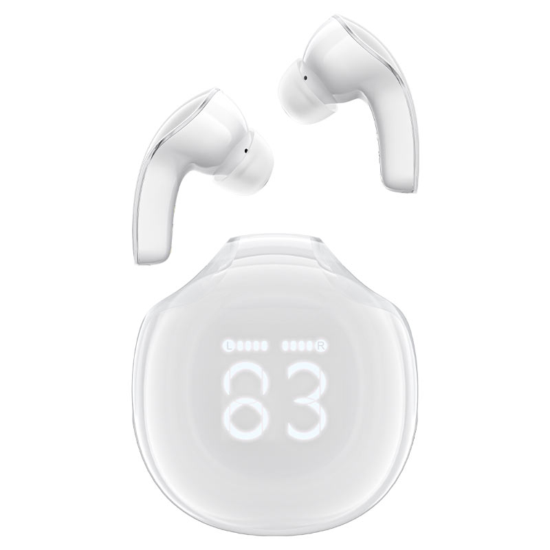 Căști Bluetooth T9 Crystal (Air) alb porțelan – căști wireless, Bluetooth, Crystal, alb [1]