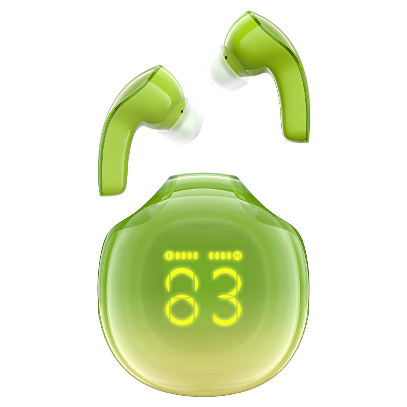 Căști Bluetooth T9 Crystal (Air) verde avocado – căști wireless, Bluetooth, Crystal, verde [1]