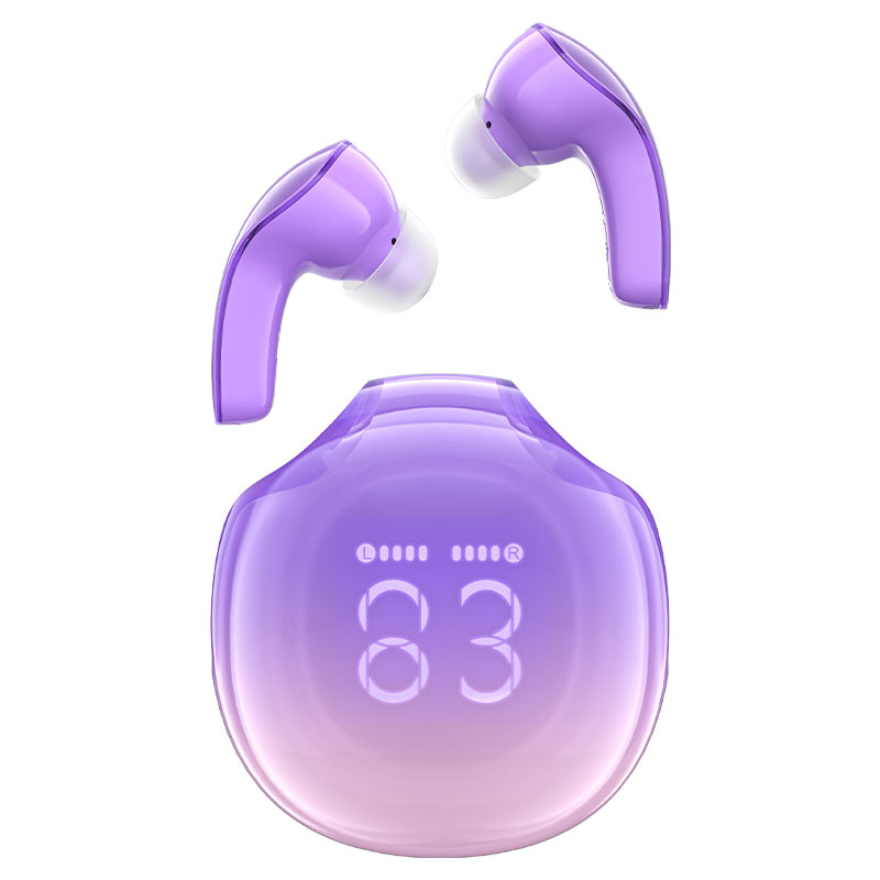 Căști Bluetooth T9 Crystal (Air) violet struguri – căști wireless, Bluetooth, Crystal, violet [1]