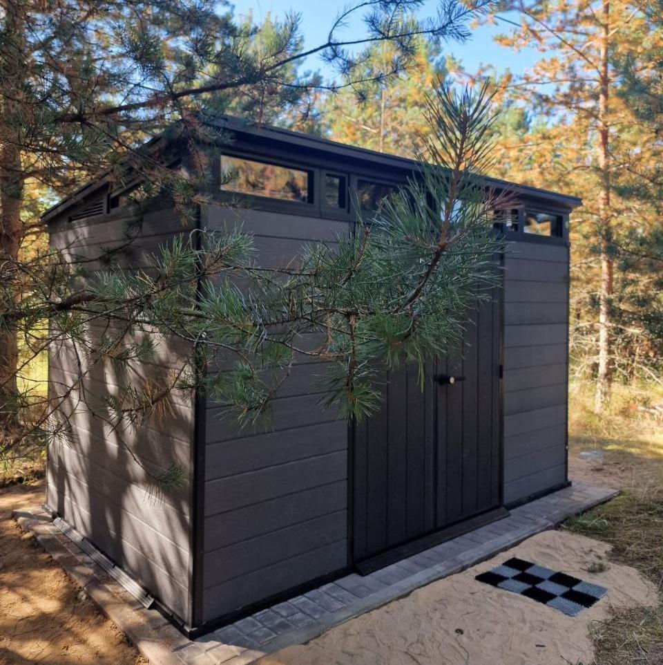 Căsuță de grădină Cortina 2.0 11×7 (342×218×226 cm), gri [2]