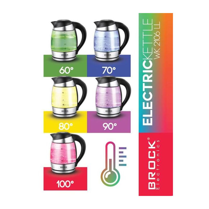 Ceainic BROCK WK 2106 LL, 1.8L, 2200W cu LED și control temperatură [2]