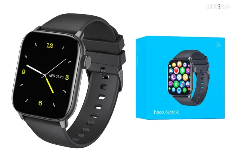 Ceas inteligent Y3, Negru - Smartwatch cu Ecran Tactil 1.69 inch, IP68 Rezistent la Apă, Monitorizare Ritm Cardiac și Funcții Sportive [5]