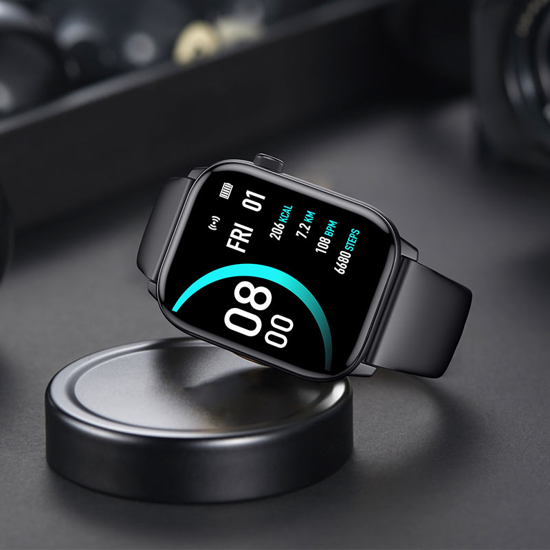Ceas inteligent Y3, Negru - Smartwatch cu Ecran Tactil 1.69 inch, IP68 Rezistent la Apă, Monitorizare Ritm Cardiac și Funcții Sportive [4]