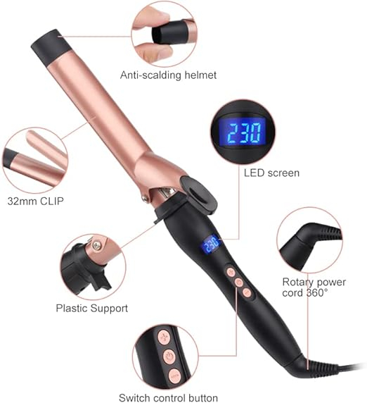 CF13(EU) 32mm diameter curling iron with metal digital display [4]