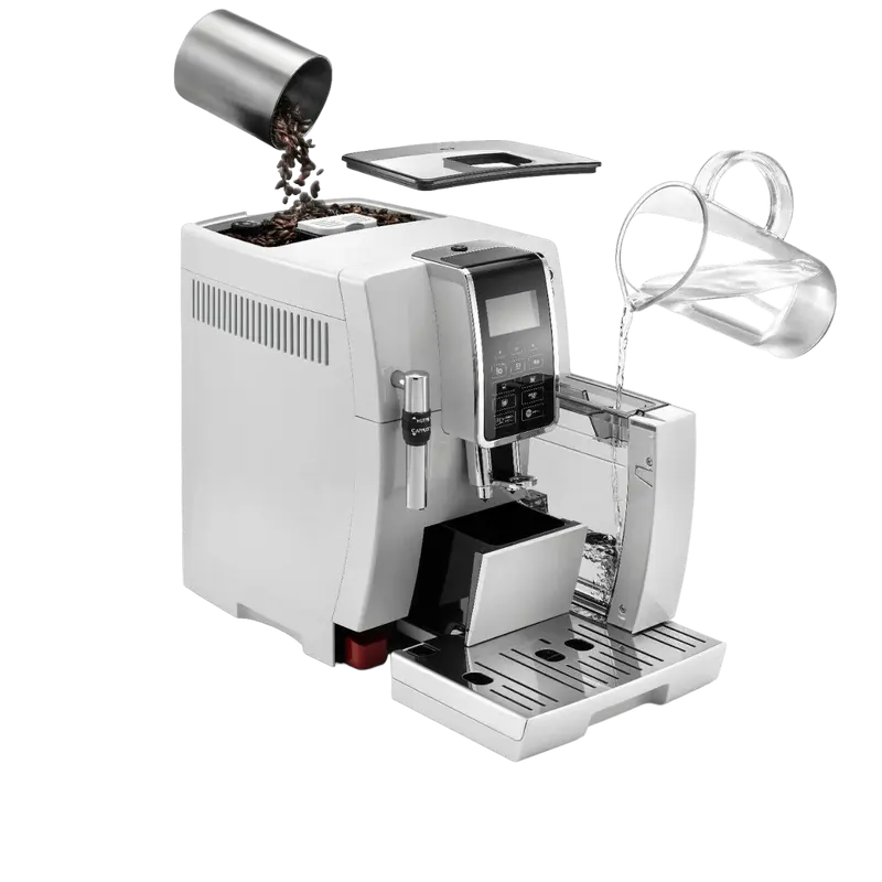 DeLonghi ECAM 350.35.W – Aparat de cafea automat elegant, alb, cu râșniță integrată și spumare manuală a laptelui [4]