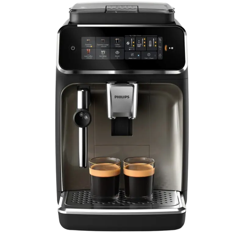Кофемашина Philips EP3326/90, 1500 Вт, 15 бар, 1.8 л, управление со смартфона, 5 автоматических рецептов, черная [1]