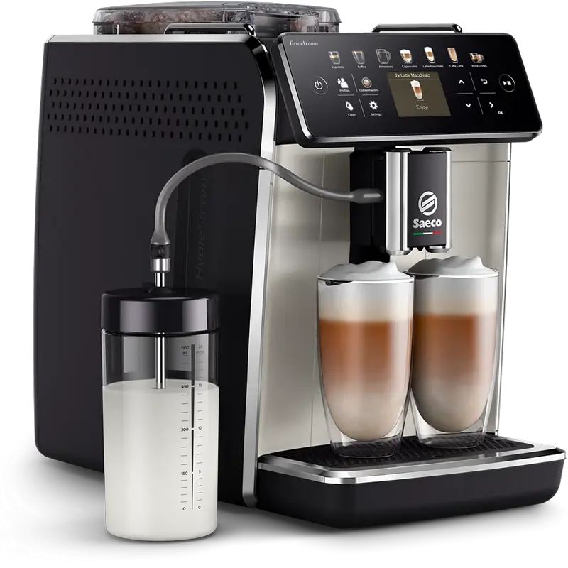 Кофемашина Saeco SM6582/30, 1500 Вт, 15 бар, 1.8 л, регулируемая кофемолка, автоматическое вспенивание, черный металлик [4]