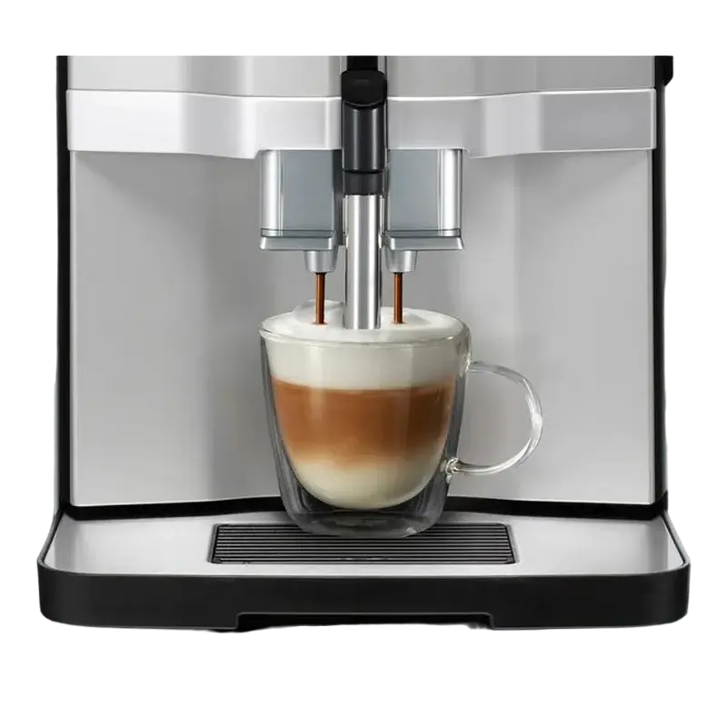 Aparat de cafea Siemens TI353201RW, 1300W, 15 bar, 1.4L, râșniță reglabilă, spumare automată, Argintiu/Negru [3]