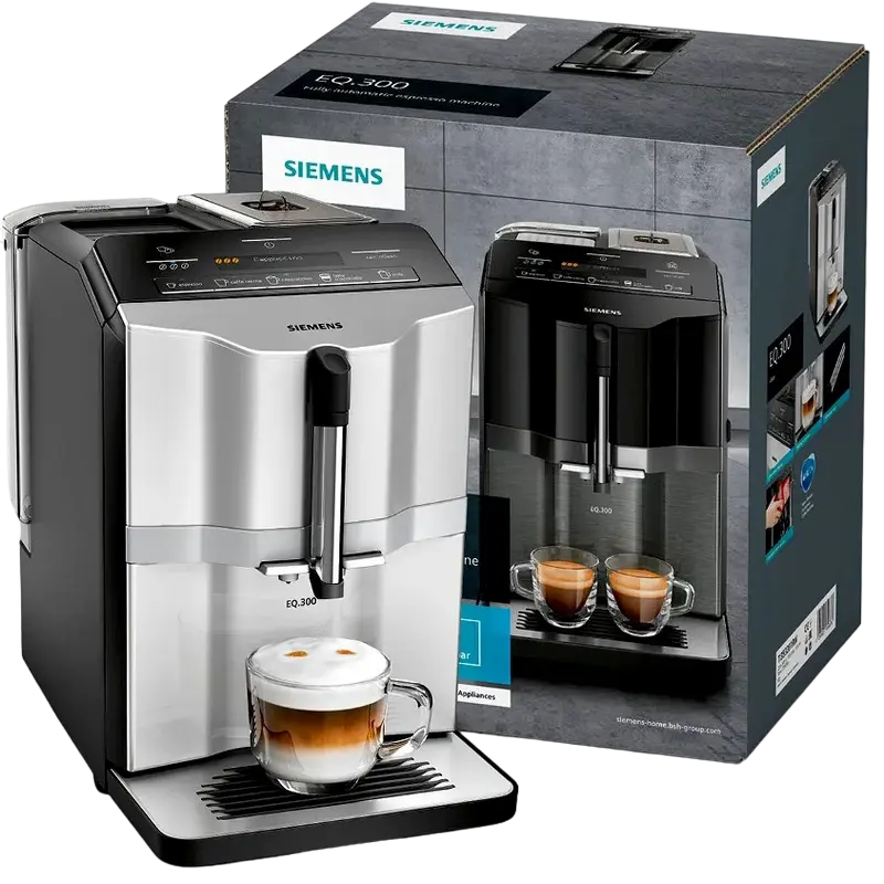 Aparat de cafea Siemens TI353201RW, 1300W, 15 bar, 1.4L, râșniță reglabilă, spumare automată, Argintiu/Negru [4]