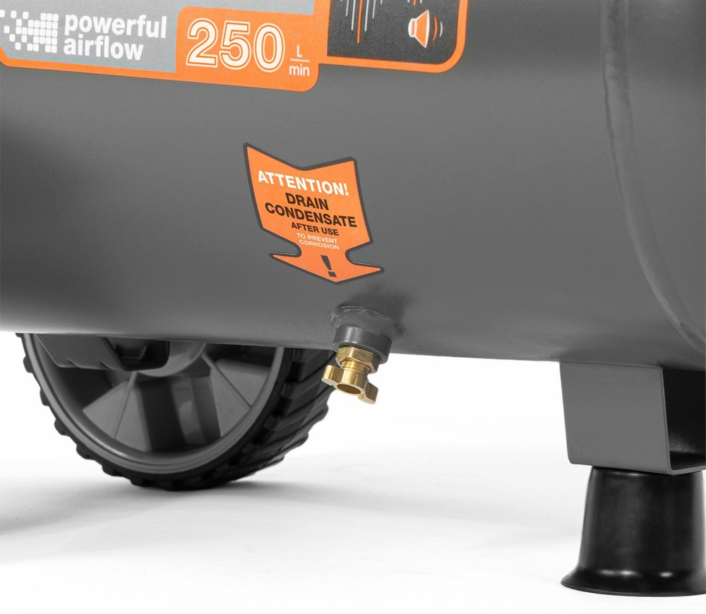 Compresor de aer fără ulei DAEWOO DAC 240S (1450W, 24L, 250 l/min, 8 bar, 2 Cilindri, Roți) [11]