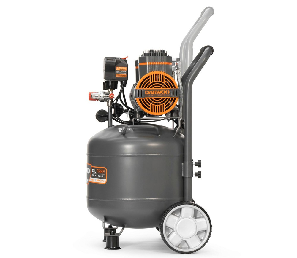 Compresor de aer fără ulei DAEWOO DAC 250SV (1450W, 30L, 250 l/min, 8 bar, 2 Cilindri, Roți) [5]