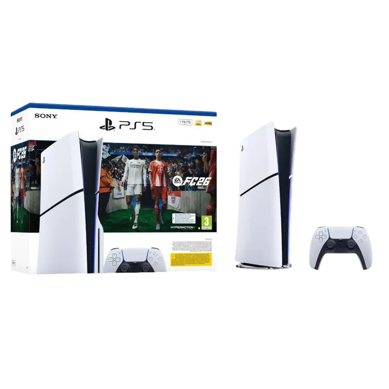 Consola Sony PlayStation 5 Slim Disc Edition 1TB + EA Sports FC 26 – Cea mai puternică și completă PS5 de până acum! [7]