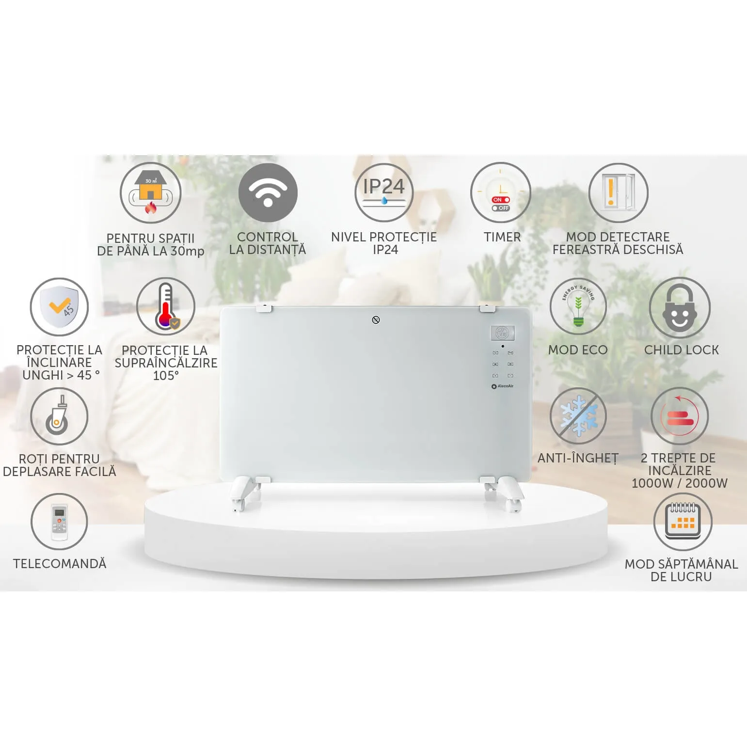 Электрический конвектор AlecoAir C20 Heatix – Умное отопление и комфорт с Wi-Fi управлением [2]