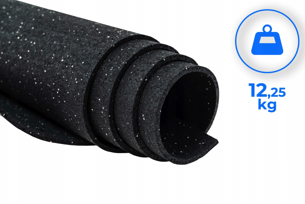 Шумоизолирующий фитнес-коврик THUNDER (189×89×0,6 см) – Черный [2]