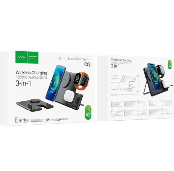 CQ1 Geek folding 3-in-1 magnetic wireless fast charger(for iWatch) [3]