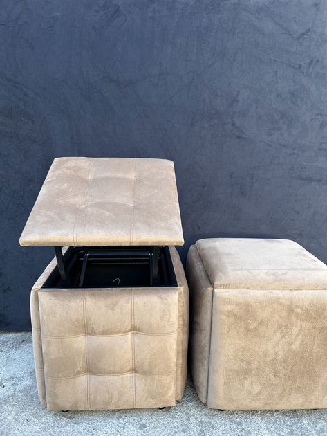 Cub Transformer 5 în 1 CubeX5 – 5 scaune pliabile în cub, Maro Deschis (N2) [2]