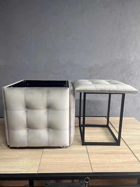 Cub Transformer 5 scaune în 1 CubeX5, Gri (N7) – Puf cu 5 scaune ascunse, ideal spații mici [2]