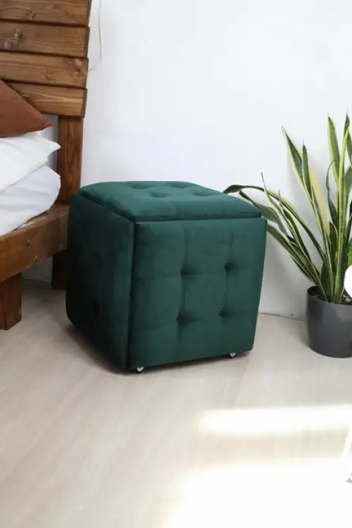 Cub Transformer 5 scaune în 1 CubeX5, Verde Smarald (N36) – Otoman + scaune, stil premium [2]