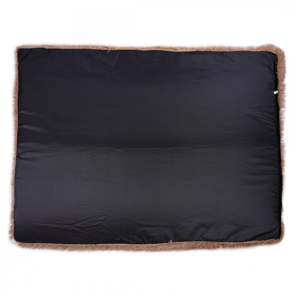 Culcus pentru caine, Jumi, dreptunghiular, 100x60x8cm, antiderapant, lavabil, Bej [8]