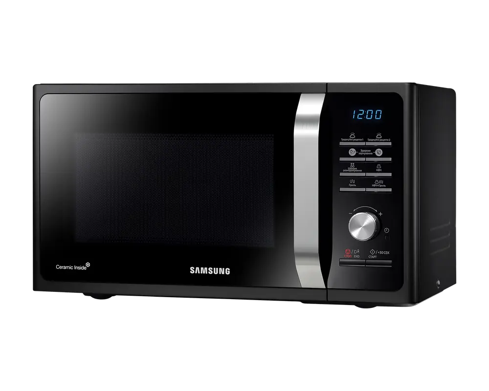 Микроволновая печь Samsung MG23F301TAK/OL, 23 л, Гриль, 800 Вт, Черная — Элегантность и эффективность на вашей кухне [6]