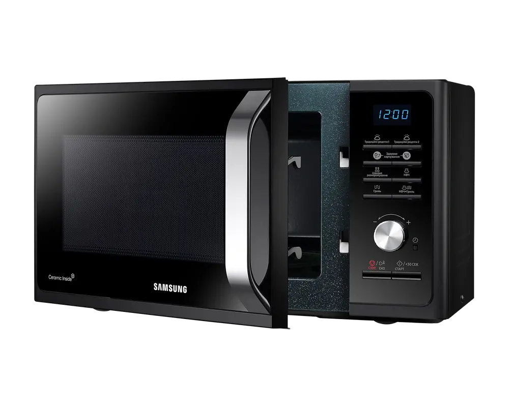 Микроволновая печь Samsung MG23F301TAK/OL, 23 л, Гриль, 800 Вт, Черная — Элегантность и эффективность на вашей кухне [5]