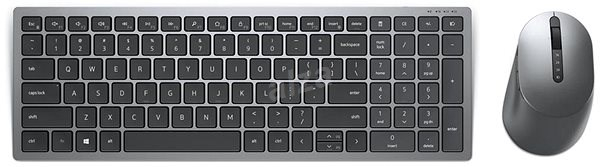 Dell Premier Multi-Device Wireless Keyboard and Mouse - KM7120W - Russian (QWERTY), Dual mode RF 2.4 GHz and Bluetooth 5.0, Scroll wheel (programmable: left tilt, click, right tilt), 1600 dpi,  3-Year Advanced Exchange Service. [1]