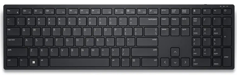 Dell Wireless Keyboard - KB500 - Russian (QWERTY), USB Receiver 2.4 GHz, 2 AAA batteries, 3 Years Advanced Exchange Service, Black. [1]
