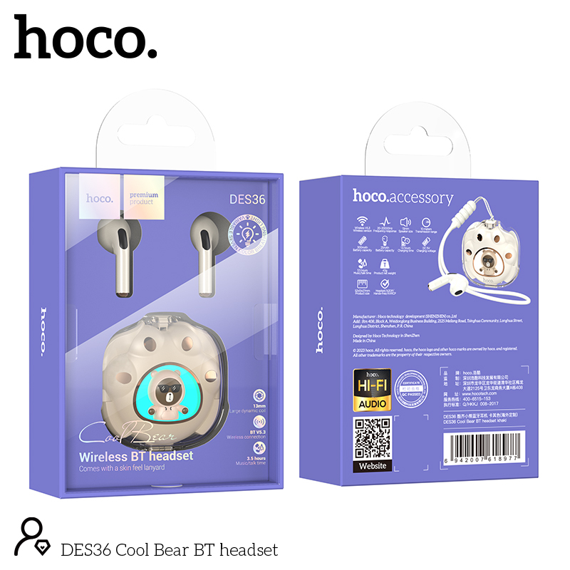 DES36 Cool BearBT headset khaki [3]