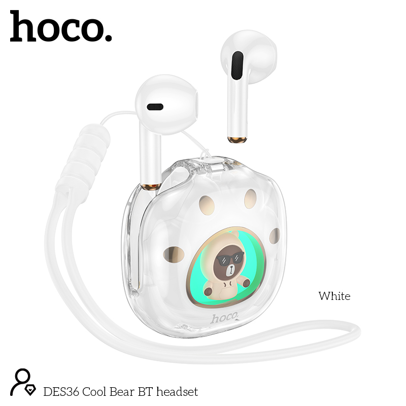 DES36 Cool BearBT headset white [1]