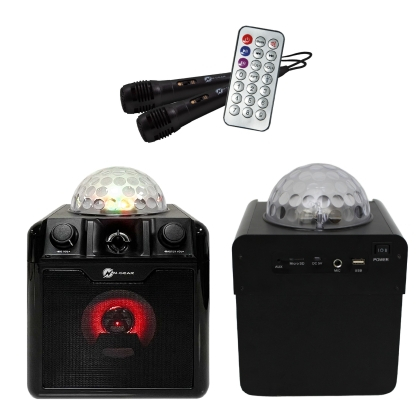 Disco Block 410 negru, 50W, Microfon cu fir (Boxă party Bluetooth cu lumini pe ritmul muzicii, 1 microfon inclus) [3]