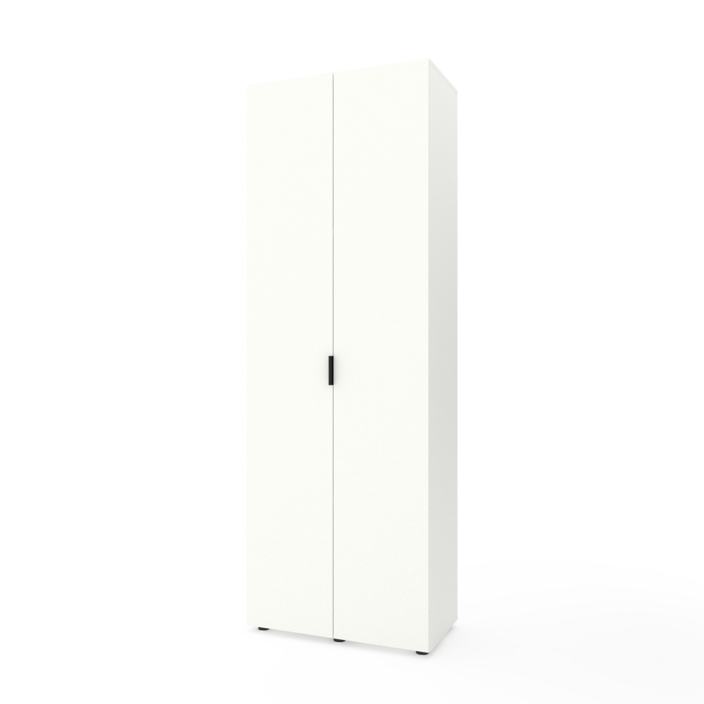 Dulap cu uși batante Nex Home A007 80x42x230 cm White Snow – Eleganță și organizare perfectă la înălțime [1]