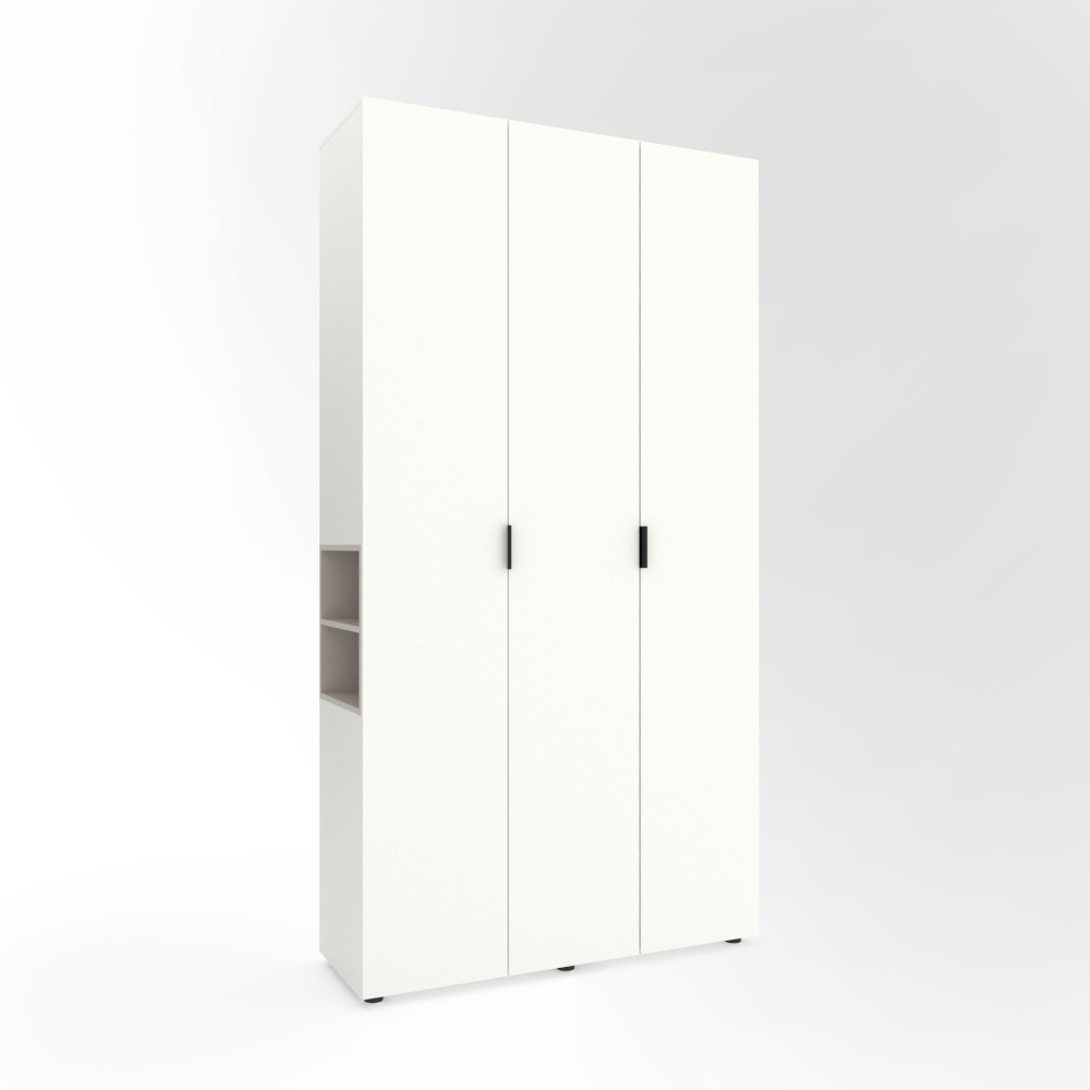 Шкаф распашной Nex Home A015L 120×42×230 см White Snow/Cashmere – Премиальная элегантность и море места [1]