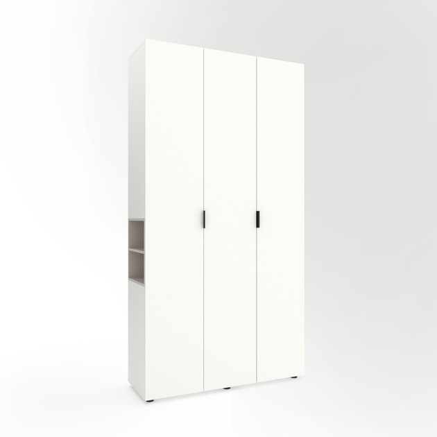 Dulap cu uși batante Nex Home A015L, 1200x420x2300 mm, PAL, Cashmere/White Snow [1]