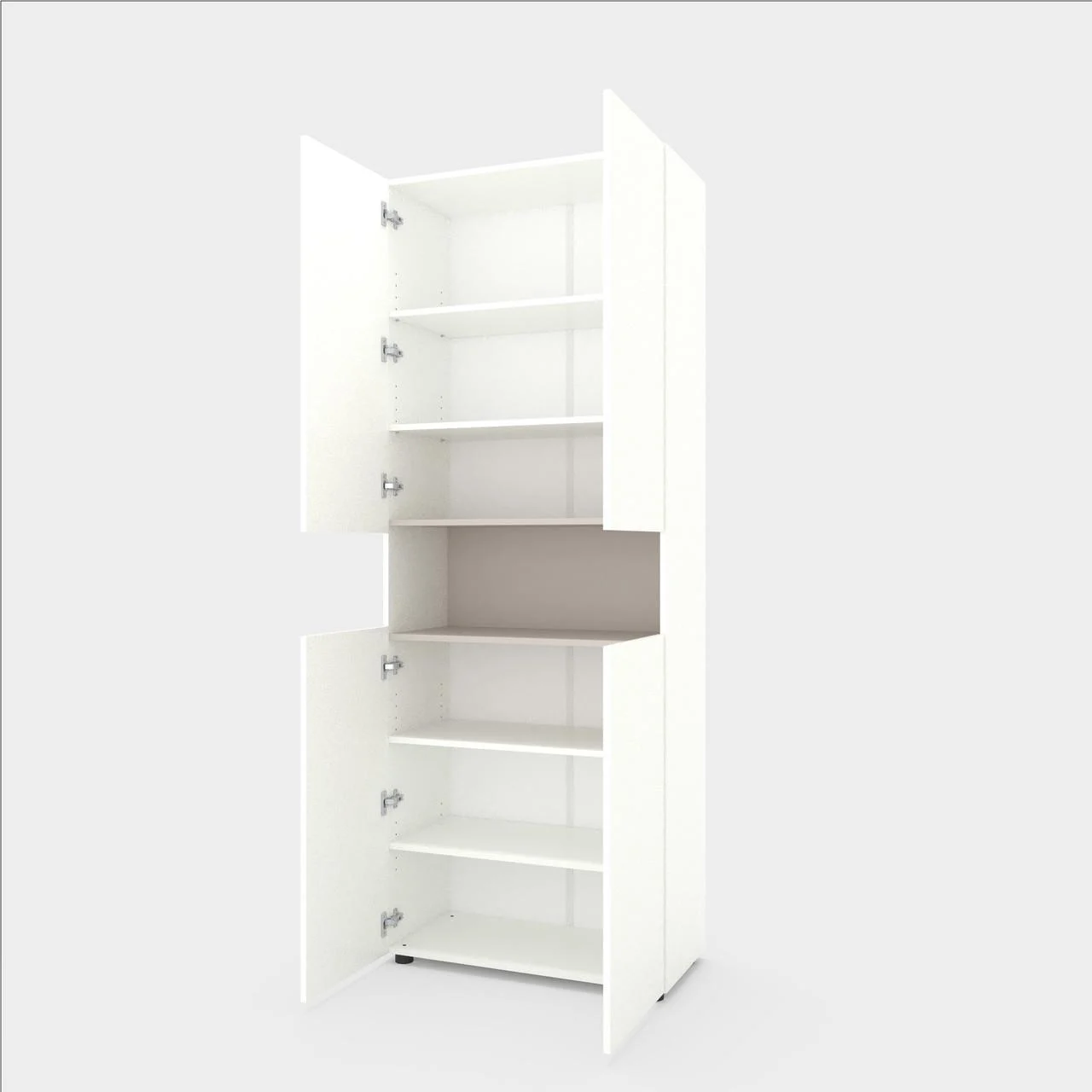 Dulap cu uși batante Nex Home B002, 800x350x2130 mm, PAL, White Snow-Cashmere [3]