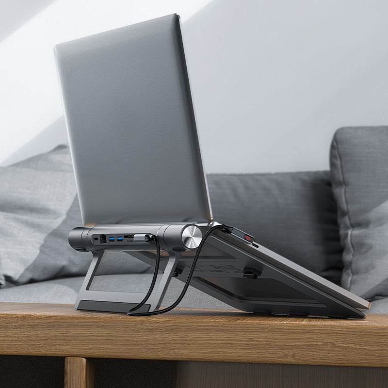 E5 PLUS – Suport Multifuncțional USB-C 8-în-1 cu HUB pentru Laptop – Performanță, Conectivitate și Design Premium [5]