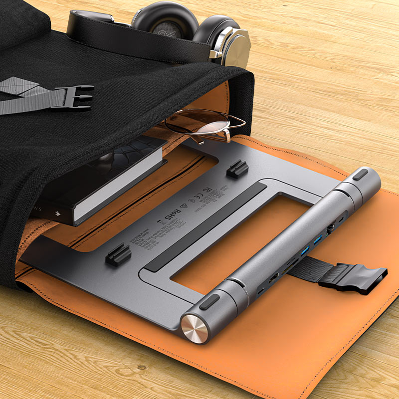 E5 PLUS – Suport Multifuncțional USB-C 8-în-1 cu HUB pentru Laptop – Performanță, Conectivitate și Design Premium [7]