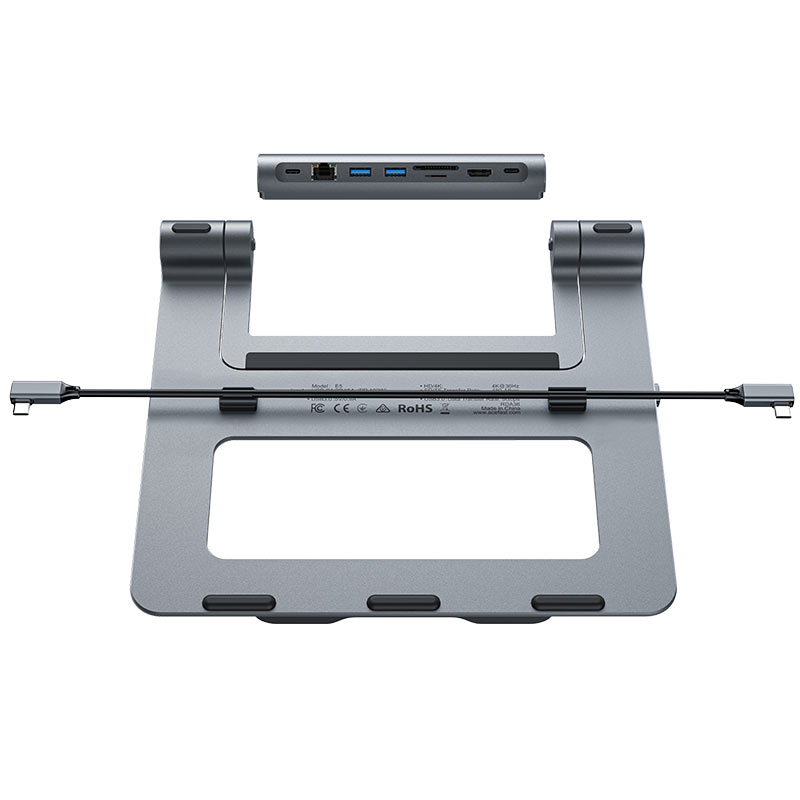 E5 PLUS – Suport Multifuncțional USB-C 8-în-1 cu HUB pentru Laptop – Performanță, Conectivitate și Design Premium [6]