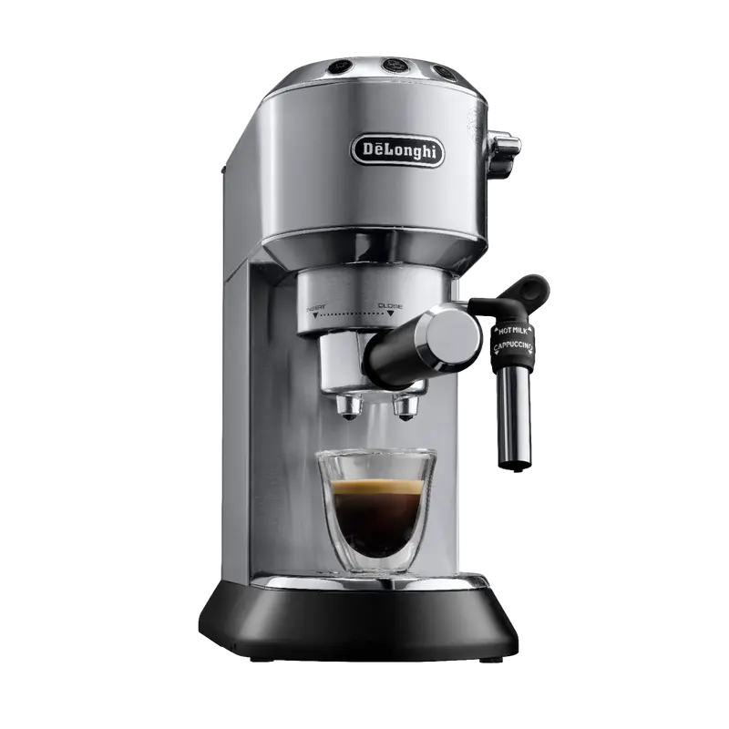 Ручная кофеварка DeLonghi Dedica EC685, 1300W, 15 бар, Серебристая – Эспрессо по-итальянски у вас дома [6]